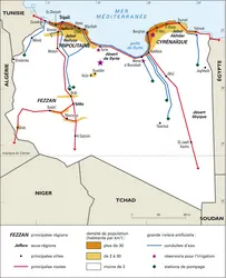 Libye : population et aménagement du territoire - crédits : Encyclopædia Universalis France