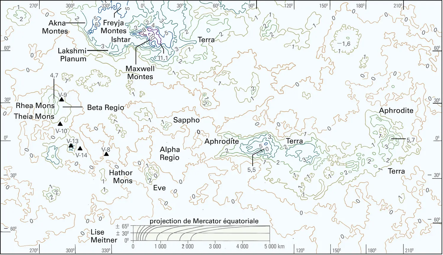 Topographie de Vénus