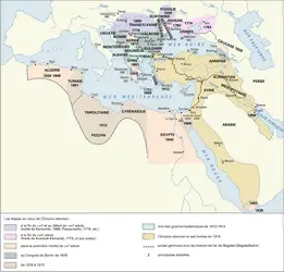 Empire ottoman, 1699-1914 - crédits : Encyclopædia Universalis France