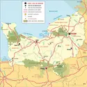 Normandie : carte administrative - crédits : Encyclopædia Universalis France