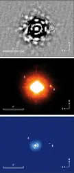 Optique adaptative et progrès en imagerie haut contraste - crédits : Markus Janson/ ESO ; Ralph Neuhäuser/ ESO ; Anne-Marie Lagrange/ ESO 