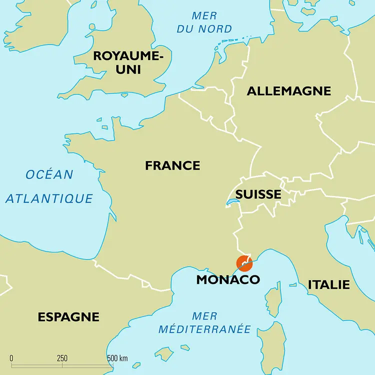 Monaco : carte de situation