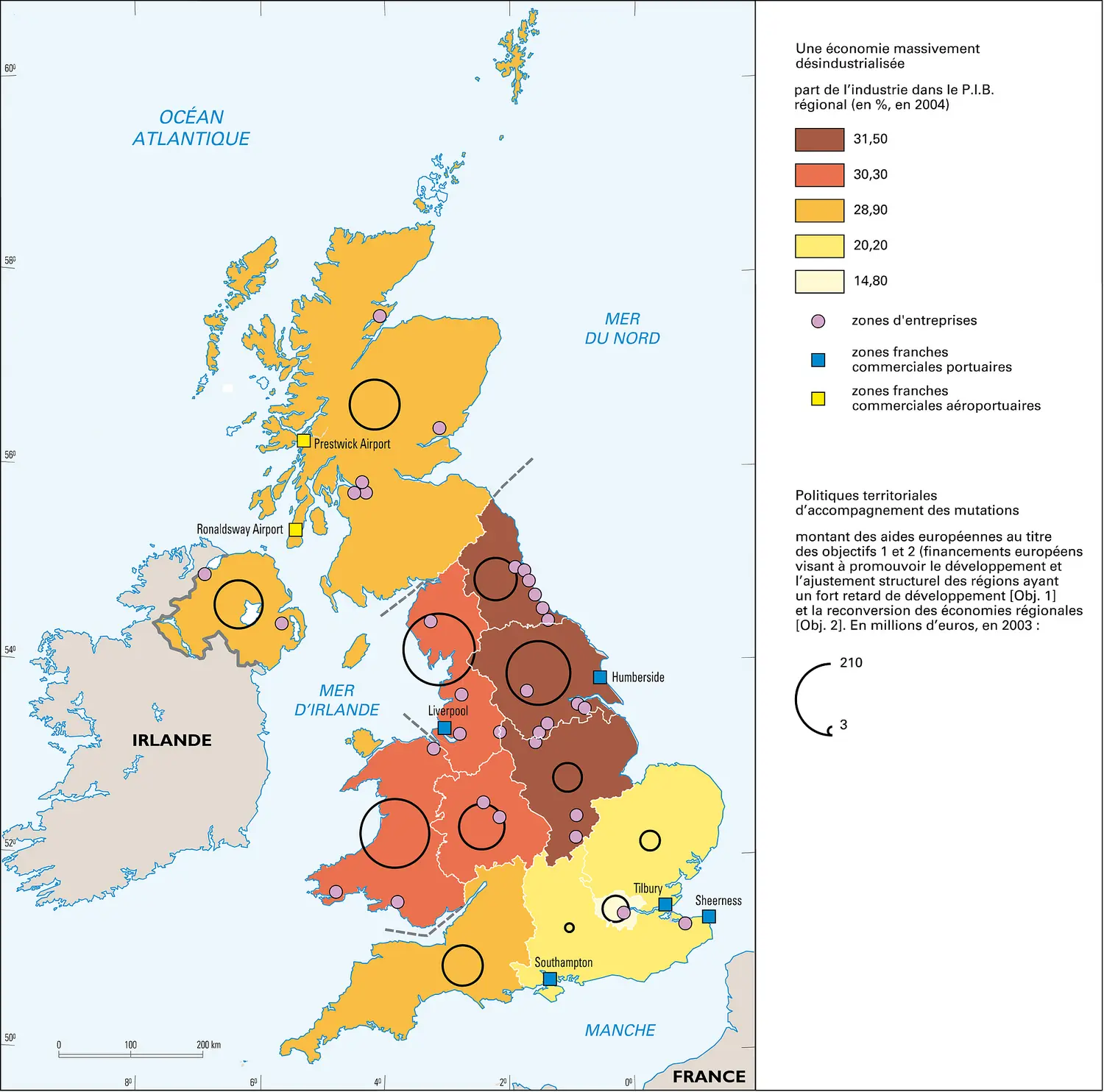 Royaume-Uni&nbsp;: géographie des mutations économiques&nbsp;&nbsp;(2003-2004)