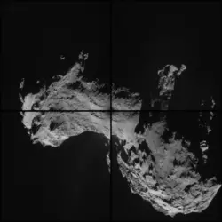 La comète&nbsp;&nbsp;67P/Tchourioumov-Guerassimenko - crédits : NAVCAM/ Rosetta/ ESA