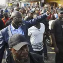 George Weah en campagne, 2017 - crédits : Hugh Kinsella Cunningham/ AFP