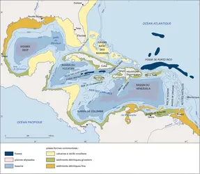 Méditerranée américaine : géomorphologie - crédits : Encyclopædia Universalis France