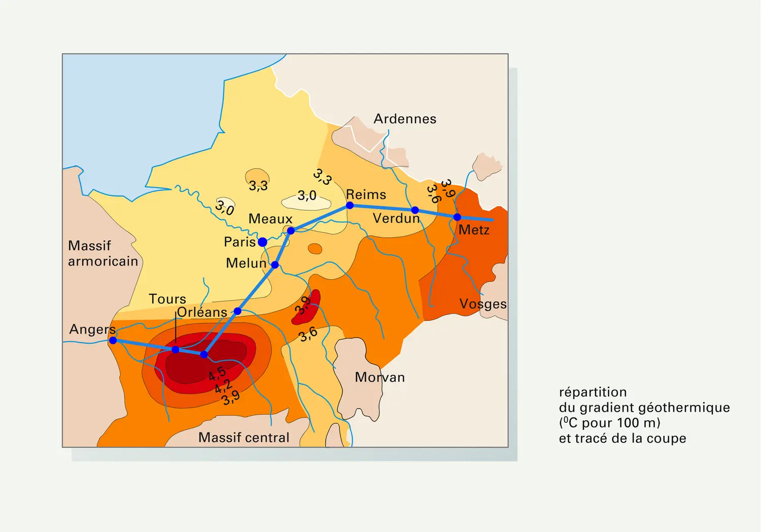 Bassin parisien : aquifères profonds - vue 2