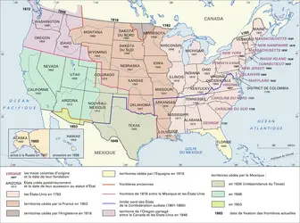États-Unis, formation territoriale - crédits : Encyclopædia Universalis France