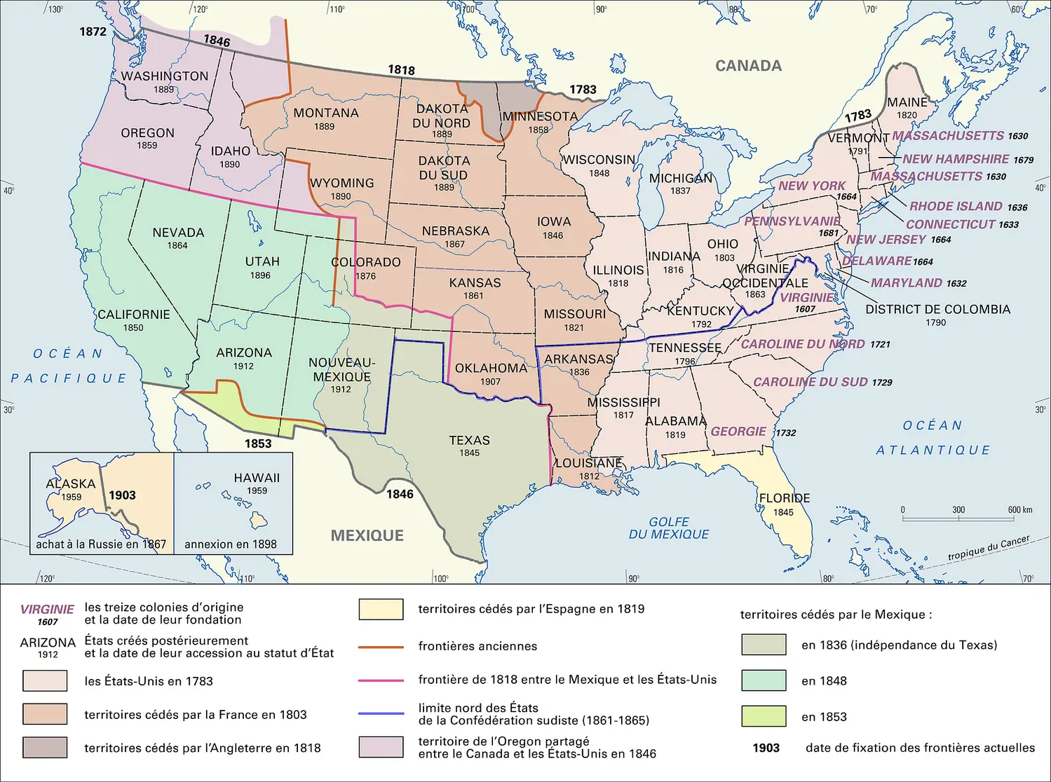 États-Unis, formation territoriale