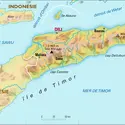 Timor oriental : carte physique - crédits : Encyclopædia Universalis France