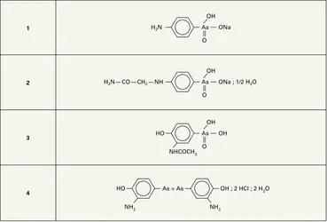 Arsenic : formules 1 à 4 - crédits : Encyclopædia Universalis France