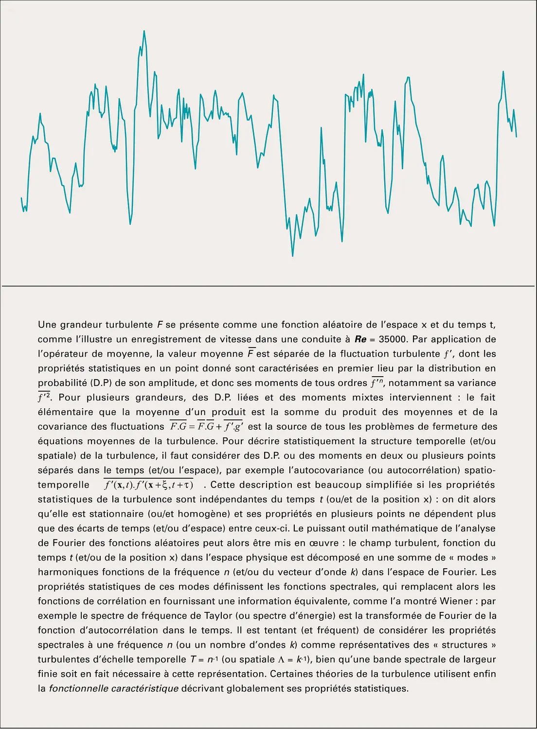 Turbulence : outils statistiques