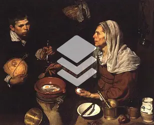 <it>Vieille Femme faisant frire des œufs</it>, D. Velázquez - crédits :  Bridgeman Images 