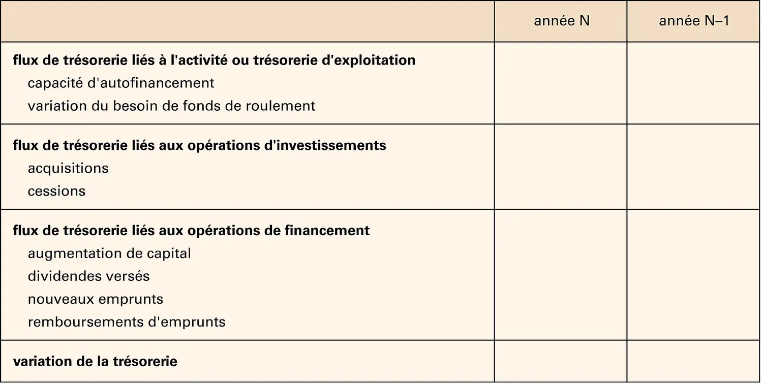 Entreprise : flux de trésorerie