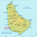 Barbade : carte physique - crédits : Encyclopædia Universalis France