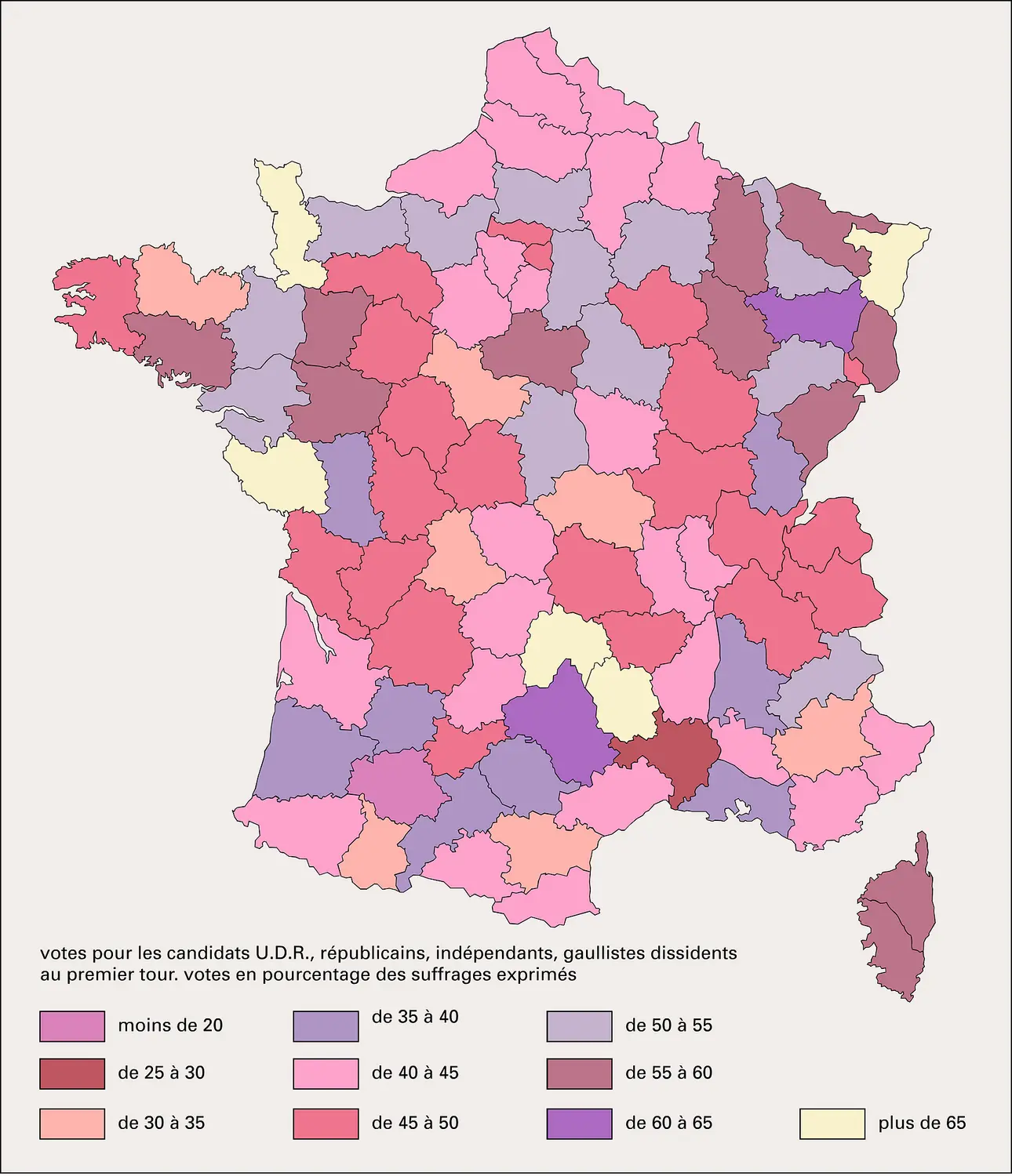 France : les élections législatives de 1968