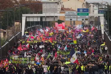 Manifestation du 5 décembre 2019 contre la réforme des retraites - crédits : Raymond Roig/ AFP