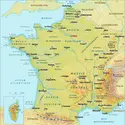 France : carte physique - crédits : Encyclopædia Universalis France