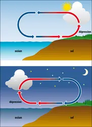 Brise de mer et brise de terre - crédits : Encyclopædia Universalis France