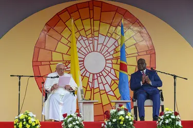 Voyage du pape François en Afrique, 2023 - crédits : Arsene Mpiana/ AFP