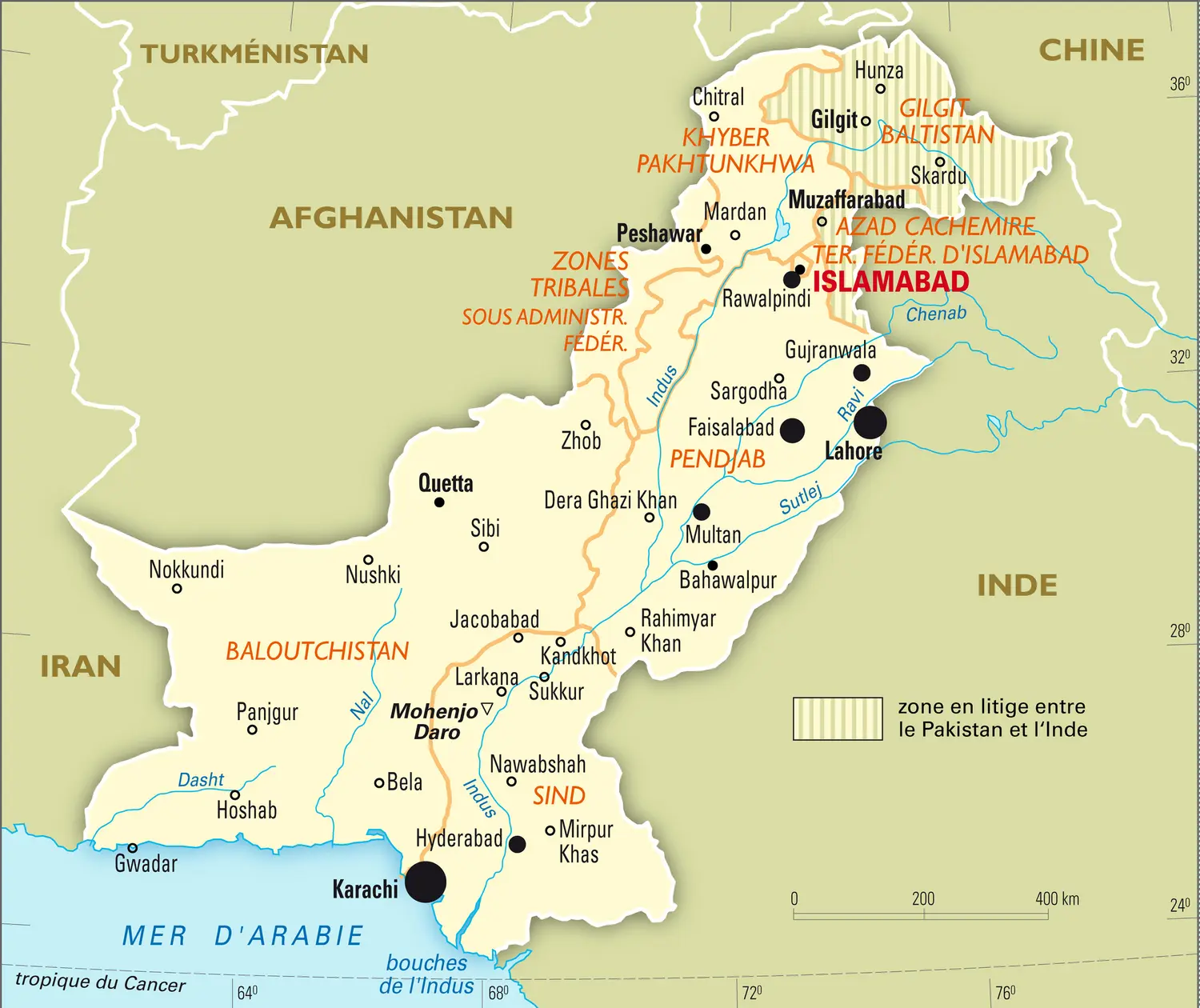 Pakistan : carte administrative