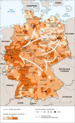 Allemagne unie : population - crédits : Encyclopædia Universalis France