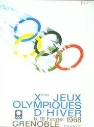Affiche des jeux Olympiques de Grenoble (1968) - crédits : IOC /Olympic Museum Collections
