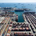 Port de Long Beach, près de Los Angeles - crédits : Qian Weizhong/ Visual China Group/ Getty Images