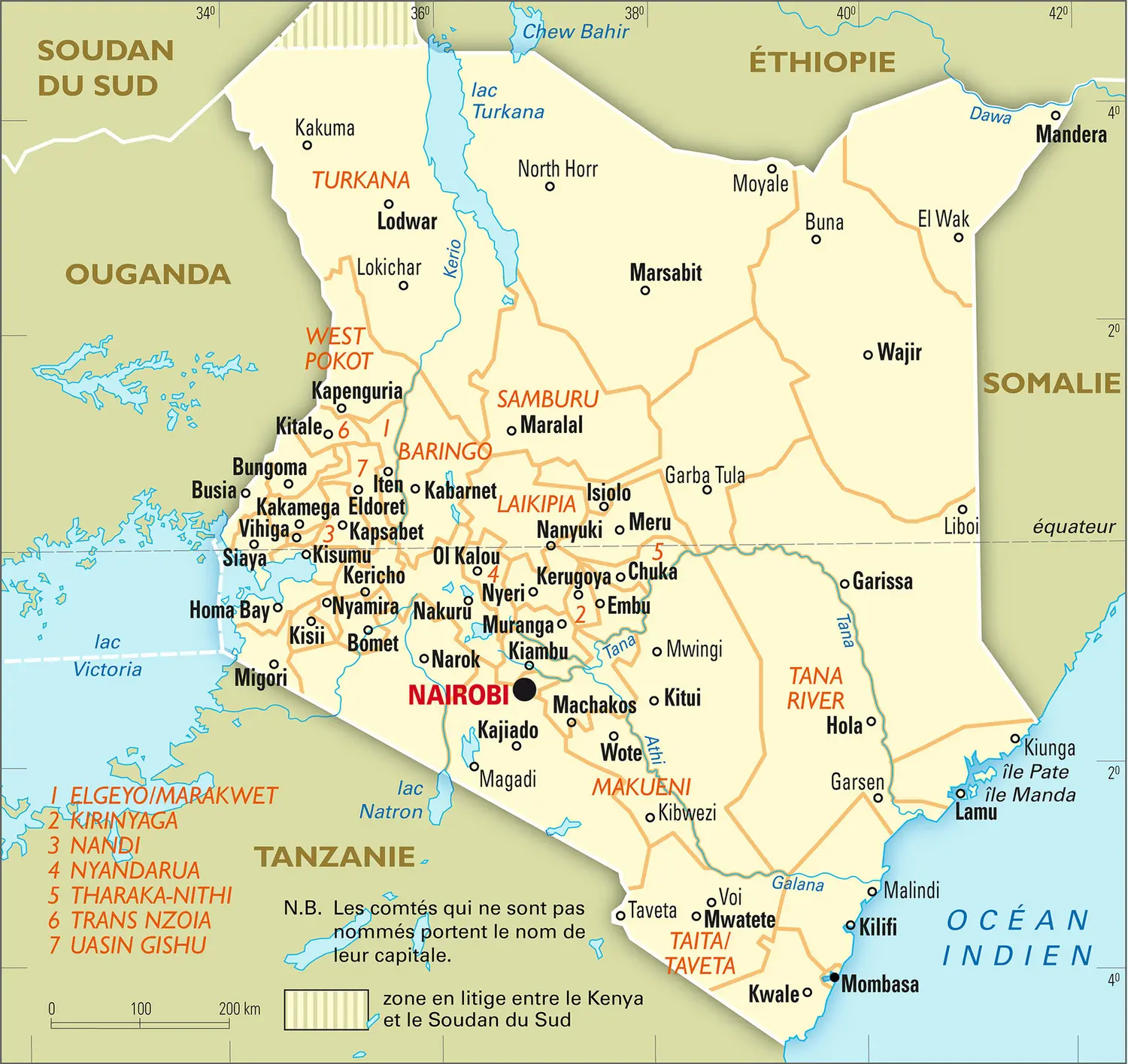 Kenya : carte administrative