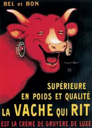 Affiche de La Vache qui rit, B. Rabier - crédits : Benjamin Rabier