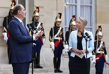 Jean Castex et Élisabeth Borne, 2022 - crédits : Ludovic Marin/ Pool/ AFP