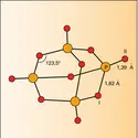 Arrangement structural de la molécule P<inf>4</inf>O<inf>10</inf> - crédits : Encyclopædia Universalis France