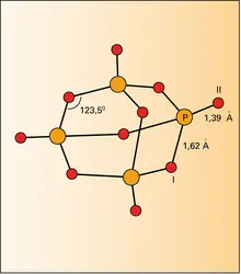 Arrangement structural de la molécule P<inf>4</inf>O<inf>10</inf> - crédits : Encyclopædia Universalis France