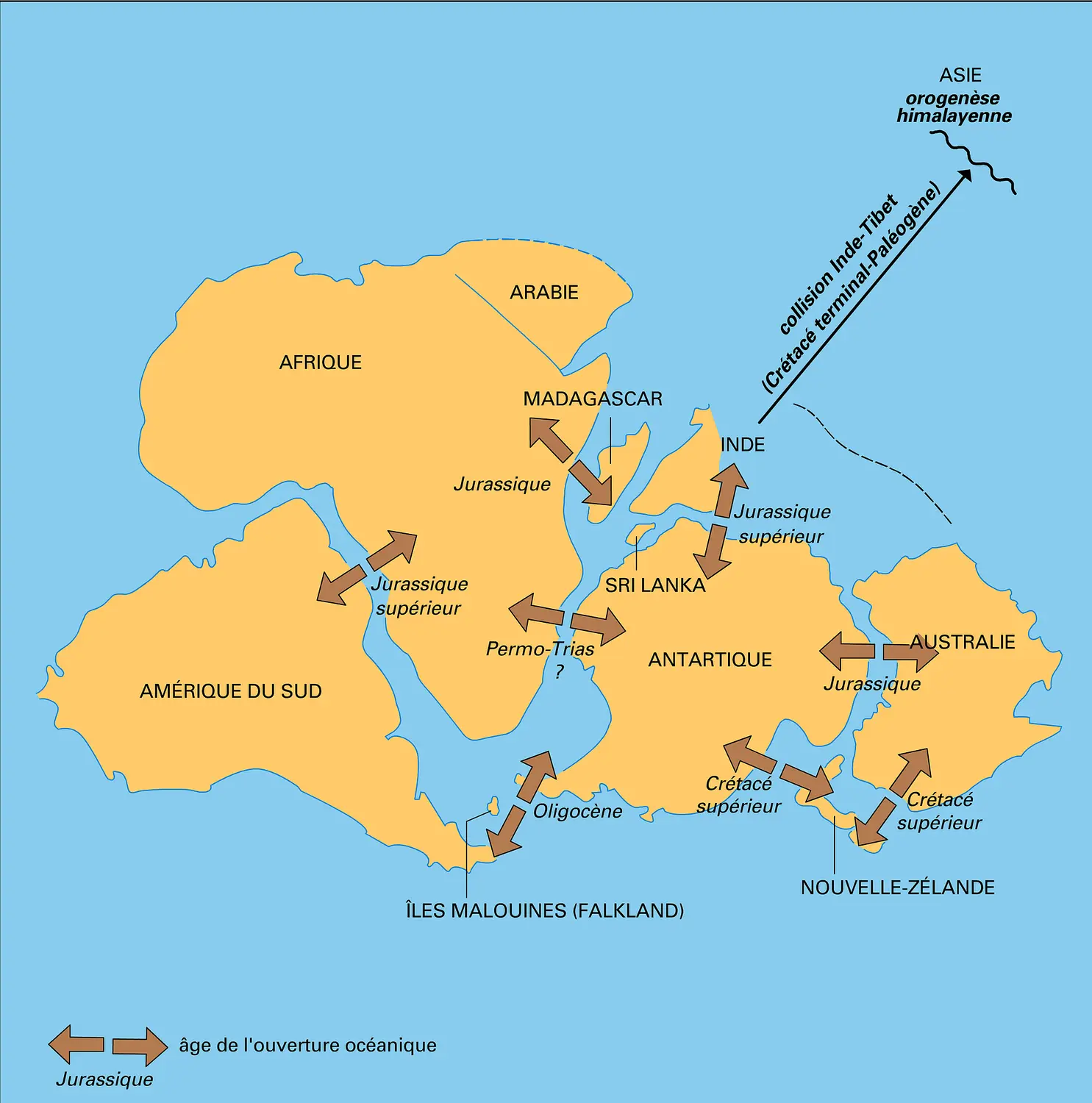 Fragmentation du Gondwana