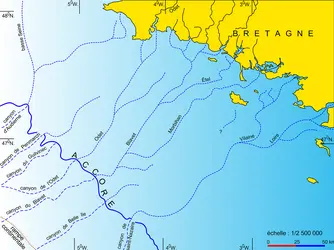 Golfe de Gascogne : réseau fluviatile - crédits : Encyclopædia Universalis France