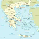 Grèce : carte administrative - crédits : Encyclopædia Universalis France