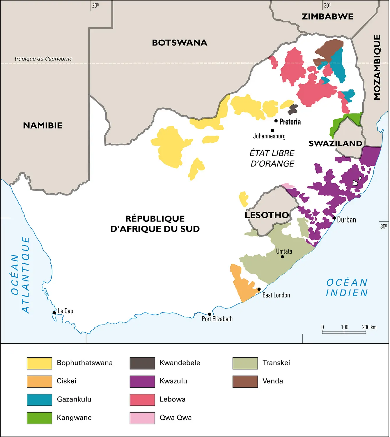 Afrique du Sud : les bantoustans