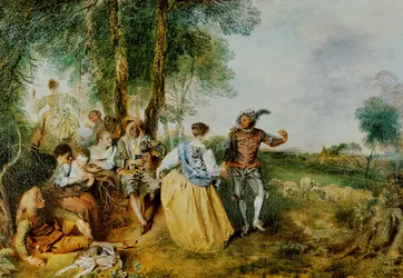 Les Bergers, A. Watteau - crédits : J. P. Anders, Bildarchiv Preussischer Kulturbesitz, Berlin