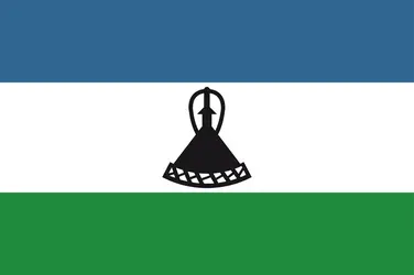 Lesotho : drapeau - crédits : Encyclopædia Universalis France