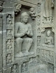 Bouddha assis en prédication, Ajanta (Inde) - crédits : G. Nimatallah/ DeAgostini/ Getty Images