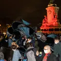 Évacuation de la place de la République à Paris, 2020 - crédits : Jerome Gilles/ NurPhoto/ AFP