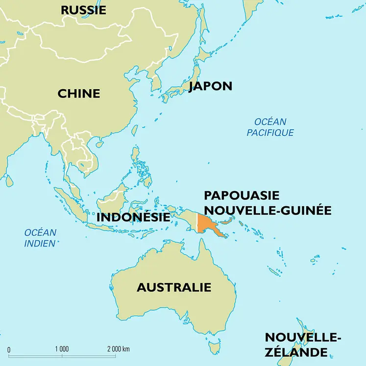 Papouasie-Nouvelle-Guinée : carte de situation