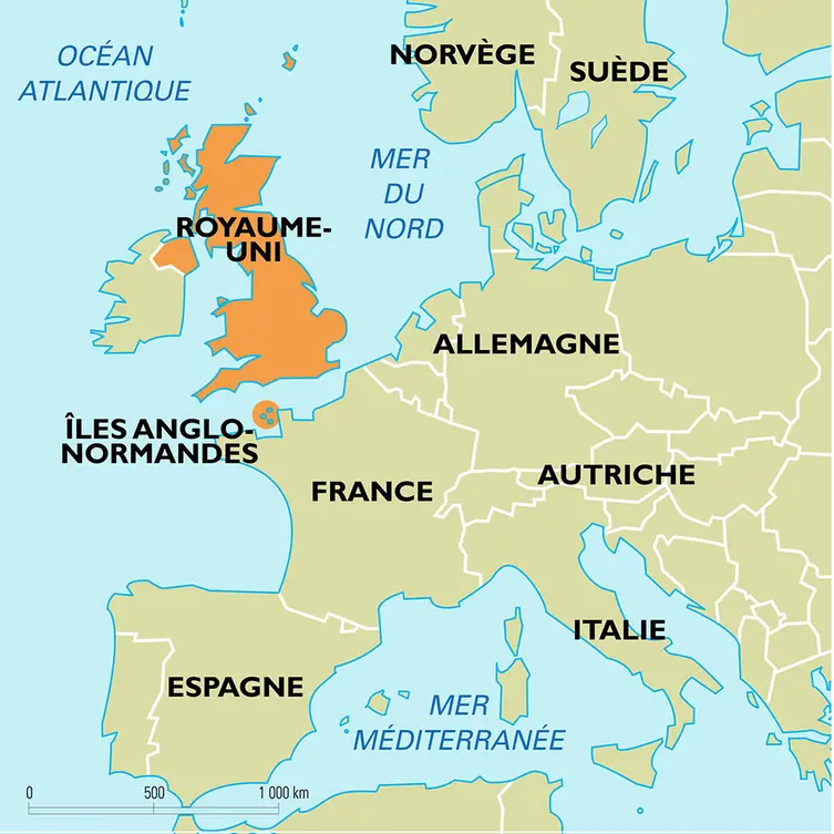 Anglo-Normandes (îles) [Royaume-Uni] : carte de situation