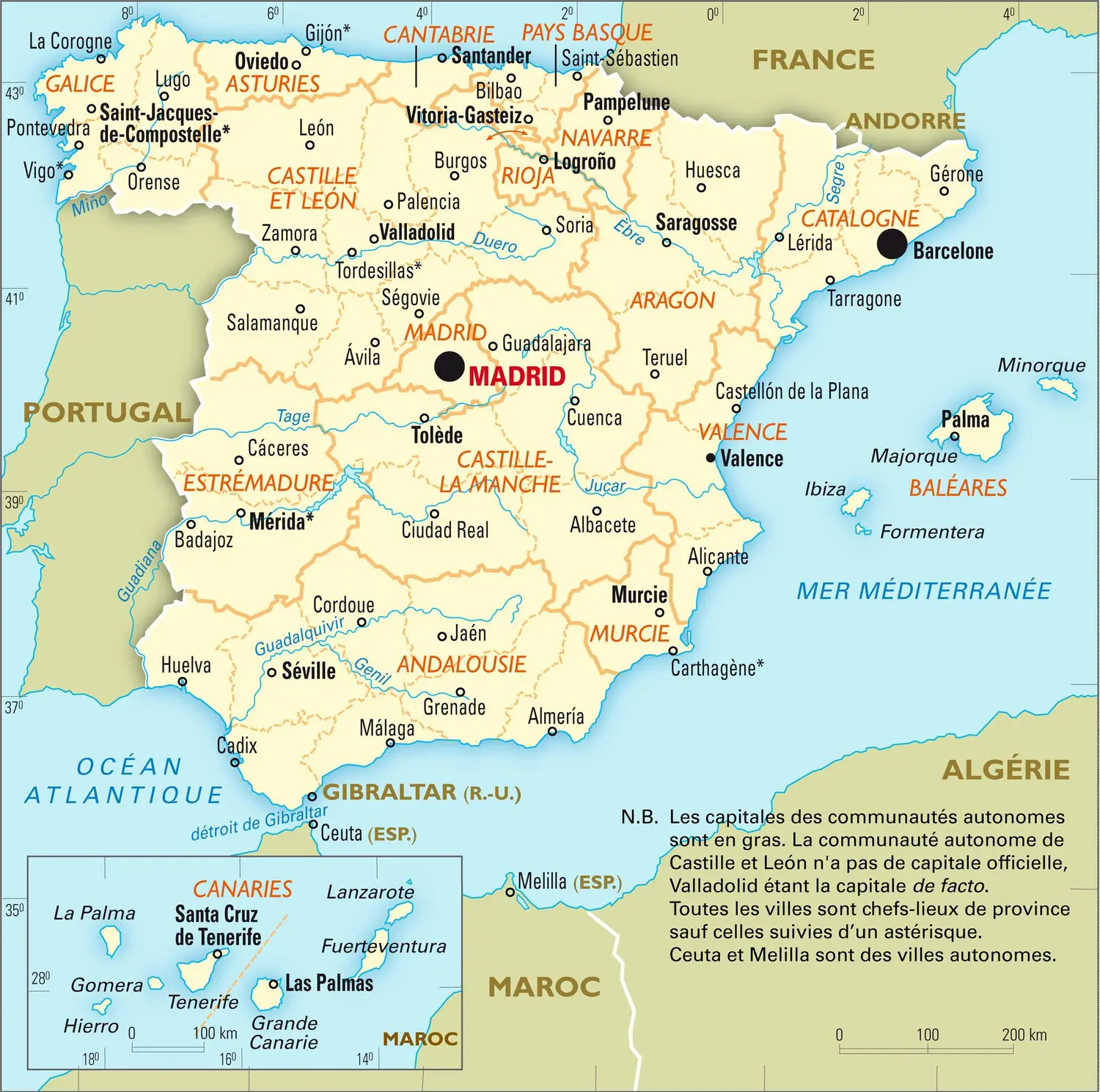 Espagne : carte administrative