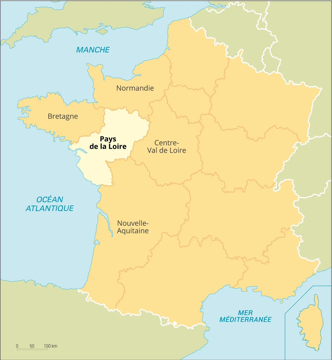 Pays de la Loire : carte de situation