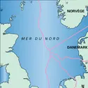 Partage de la mer du Nord entre puissances riveraines - crédits : Encyclopædia Universalis France
