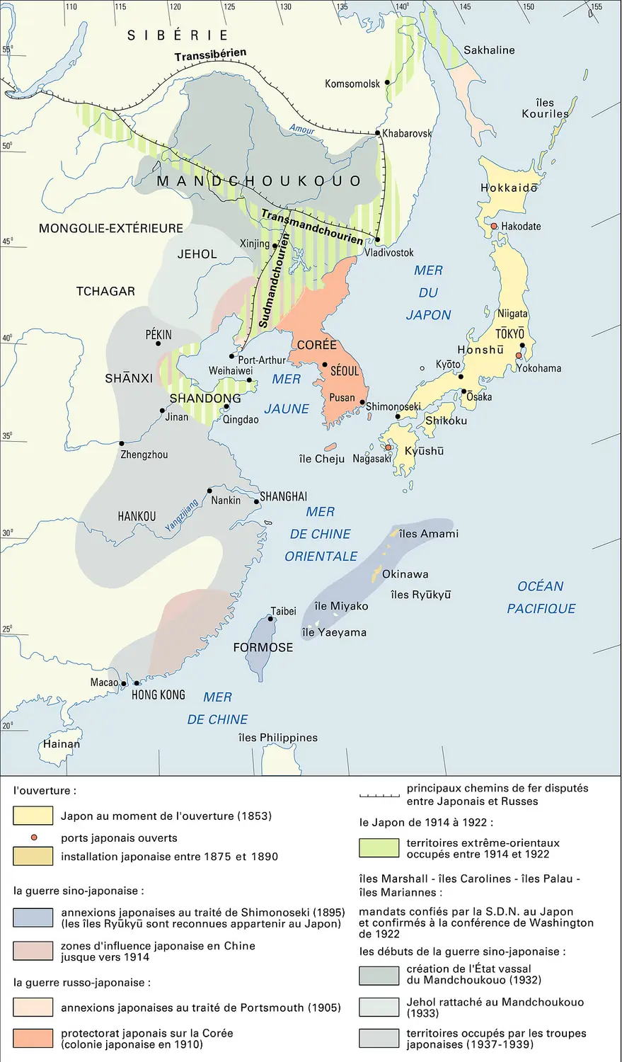 Japon, expansion de 1853 à 1937
