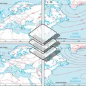 Cartes de pression dans l'Atlantique nord en hiver - crédits : Encyclopædia Universalis France