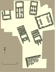 Village néolithique de «Cayonu» (Anatolie du Sud-Est) : plans de maisons - crédits : Encyclopædia Universalis France