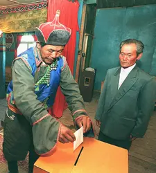Élections en Mongolie, 30 juin 1996 - crédits : Robyn Beck/ AFP